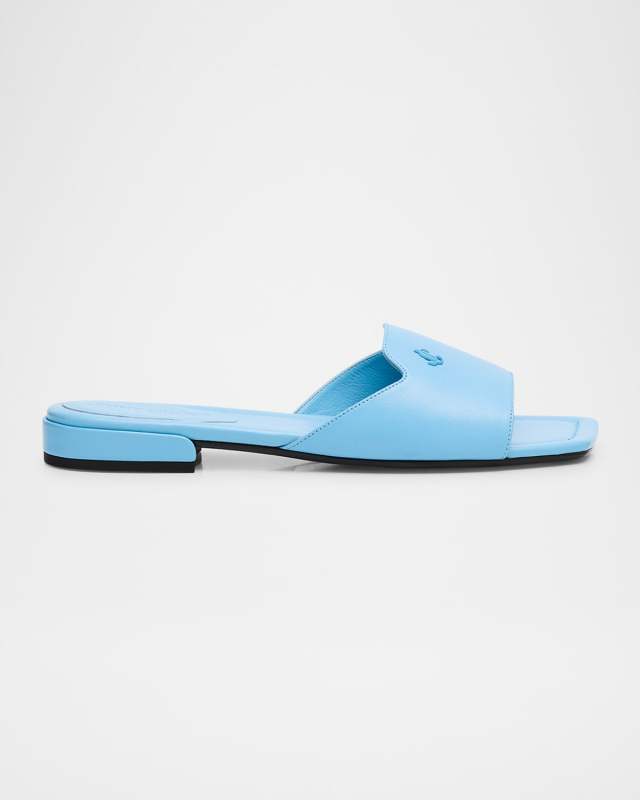 Dina Leather Flat Slide Style